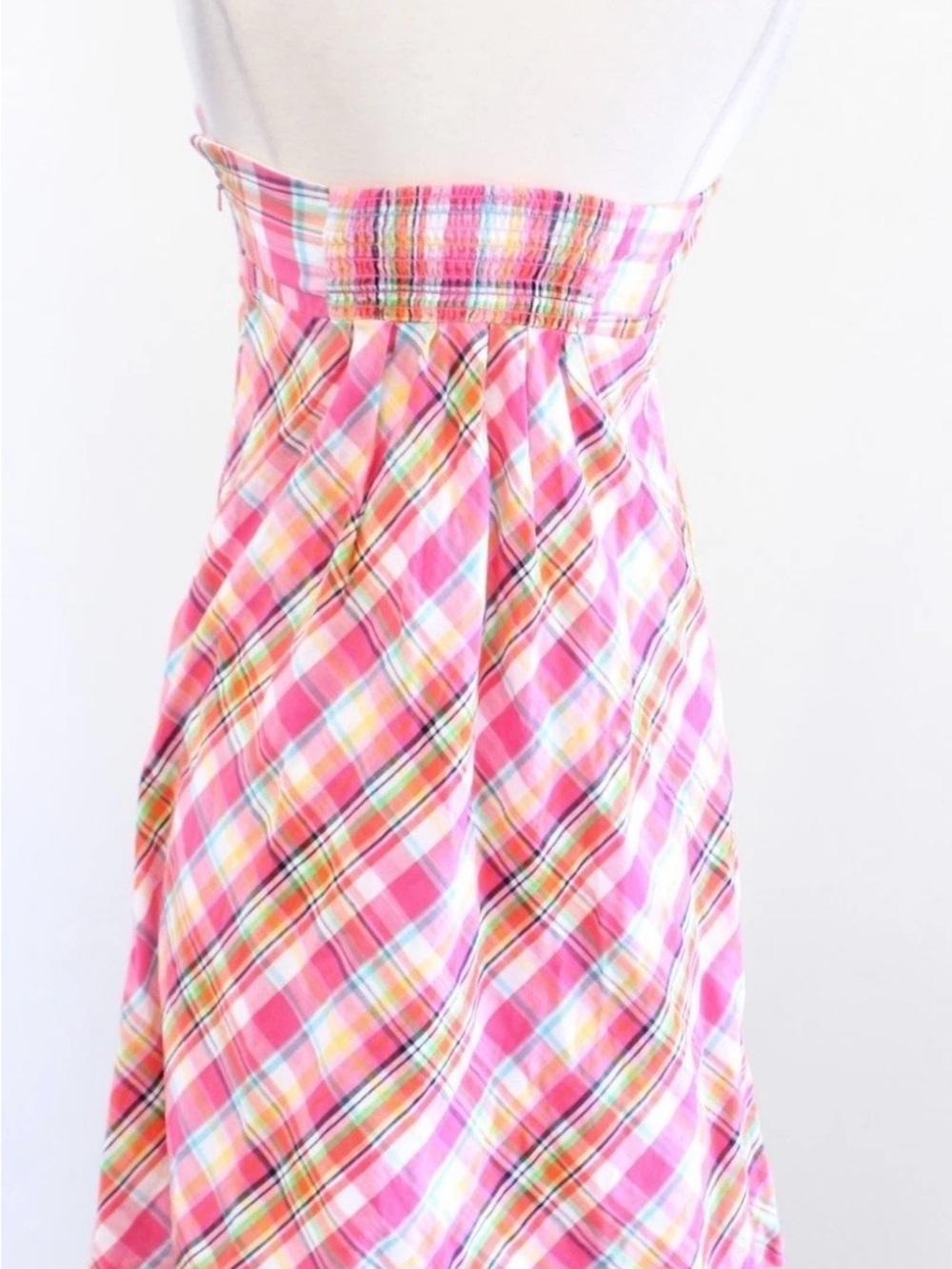 Lilly Pulitzer Vintage Strapless Pink Colorful Multi Color Plaid Dress! Size 6! - Picture 6 of 7